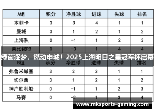 绿茵逐梦，燃动申城！2025上海明日之星冠军杯启幕